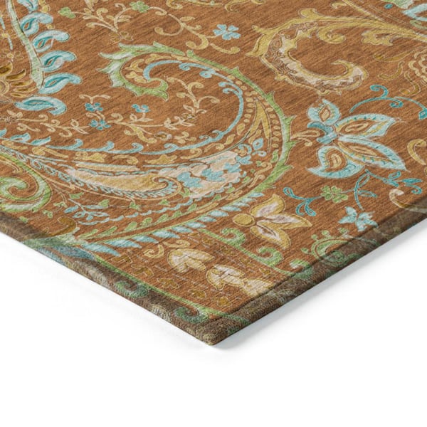 Chantille ACN533 Paprika 10 ft. x 14 ft. Machine Washable Indoor/Outdoor Geometric Area Rug