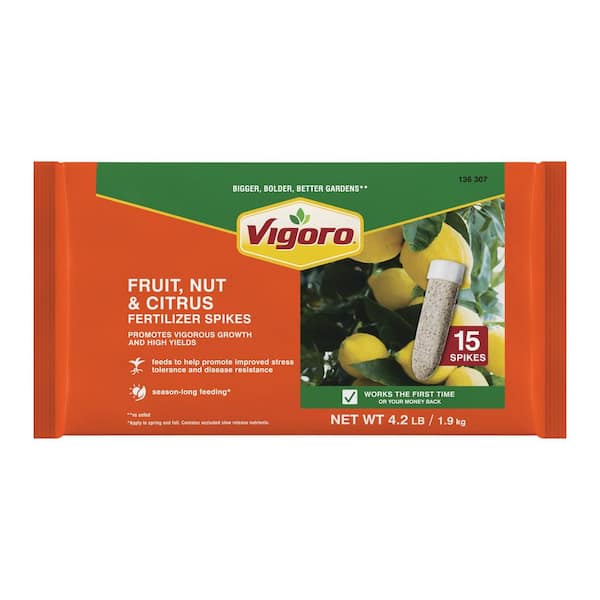 Vigoro 4.2 lb. All Season Fruit, Nut and Citrus Fertilizer Spikes (16-4-8) (15-Count)