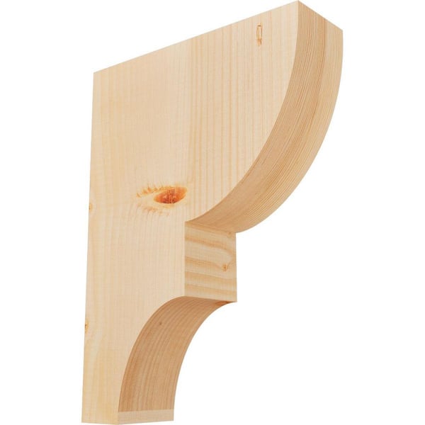 Ekena Millwork 3-1/2 in. x 12 in. x 16 in. Douglas Fir Ridgewood Smooth Corbel