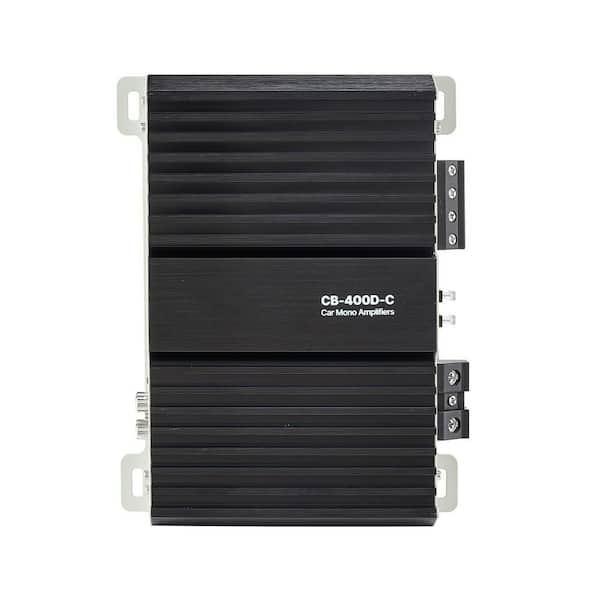 Monoblock Car Amplifier, 400W RMS MAX, 1-Channel Class D Amp 1/2/4 Ohm Stable with Remote Bass Control, LPF & Boost