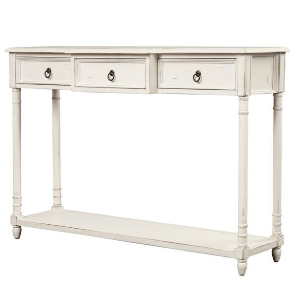 aisword 51.5 in. Console Table Sofa Table with Drawers for Entryway ...