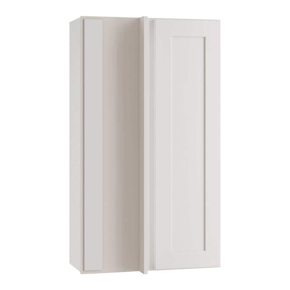 Newport 24 in. W x 12 in. D x 36 in. H Assembled Plywood Blind Wall Kitchen Cabinet in Pacific White with Soft Close LH price history on PriceWatchPro