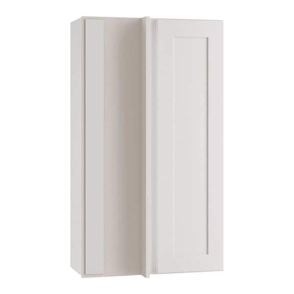 Home Decorators Collection Newport 24 in. W x 12 in. D x 36 in. H Assembled Plywood Blind Wall Kitchen Cabinet in Pacific White with Soft Close LH