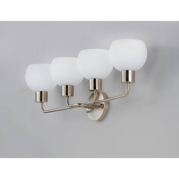 Maxim Lighting - Coraline 29.5 in. 4-Light Satin Nickel Bath Vanity Light