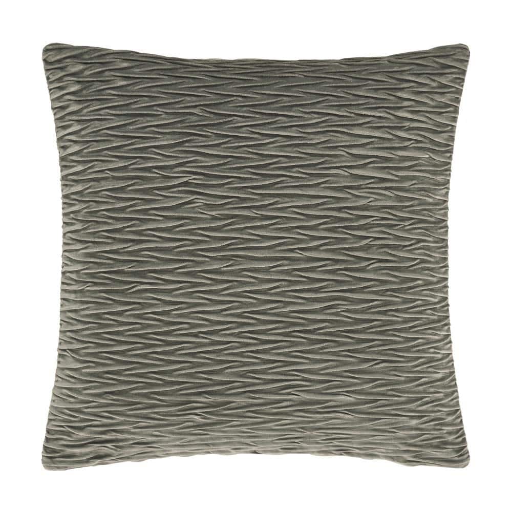 Toulhouse Ripple Charcoal Polyester 20 in. Square Decorative Throw Pillow C