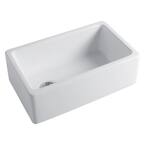 Porter Farmhouse/Apron-Front Fireclay 30 in. Single Bowl Kitchen Sink in White