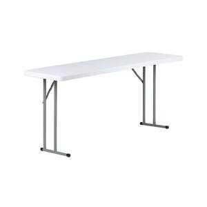 6 ft. Plastic Folding Table, Dining Table for use Indoors or Outdoors, 220 lbs. Static Load Capacity