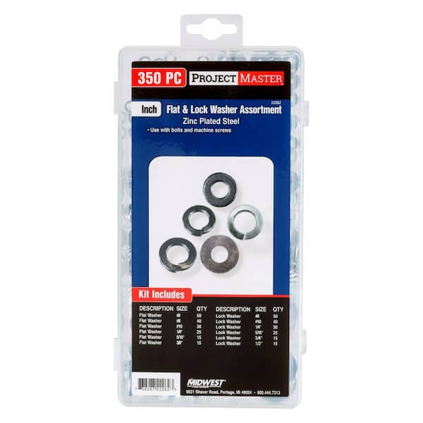 Flat and Lock Washer Kit - Zinc