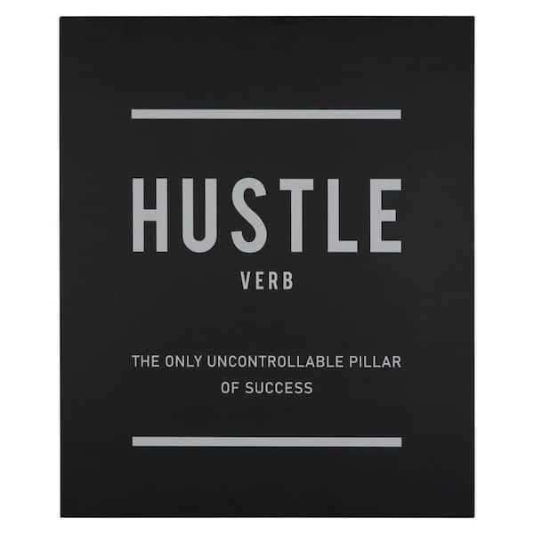 HomeRoots Victoria " Black and White Hustle Modern " Wooden Wall Art