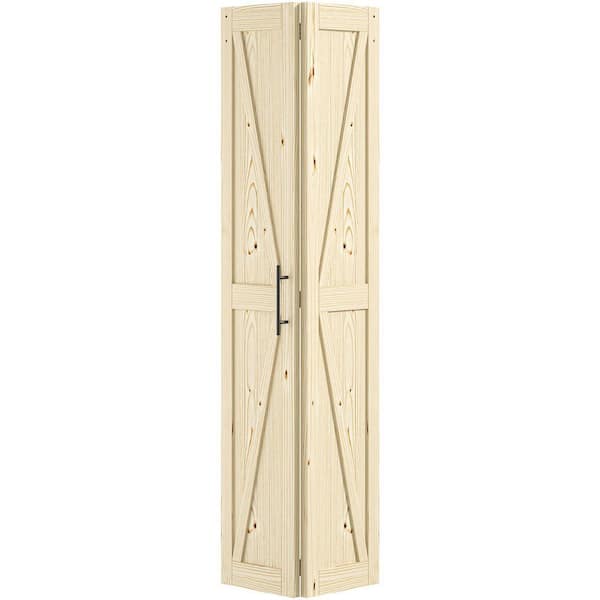 HOMEIBRO 30 in. x 84 in. Solid Core Wood color Interior Sliding Barn Door Slab with Hardware Kit