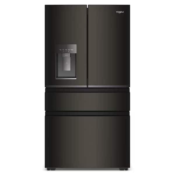 36 in. 22 cu. ft. Counter Depth French Door Refrigerator in Black Stainless Finish with EasyView Drawers