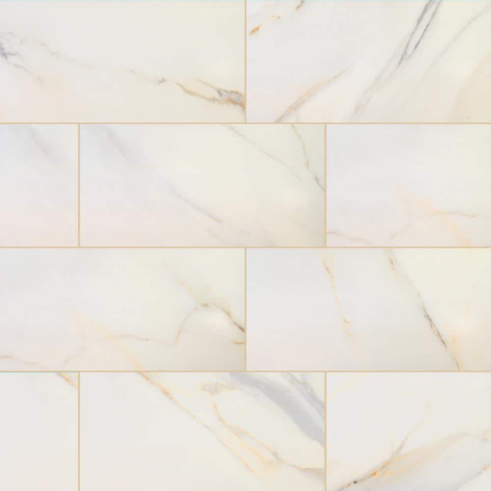 Take Home Tile Sample - Dellvici Calacatta 4 in. x 4 in. Matte Porcelain Floor and Wall Tile price history on PriceWatchPro