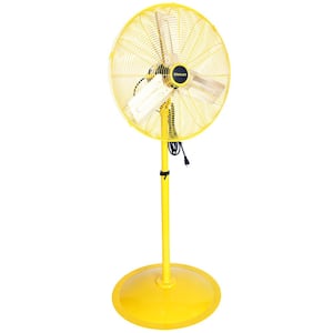High Velocity Adjustable-Height 24 in. Oscillating Pedestal Fan