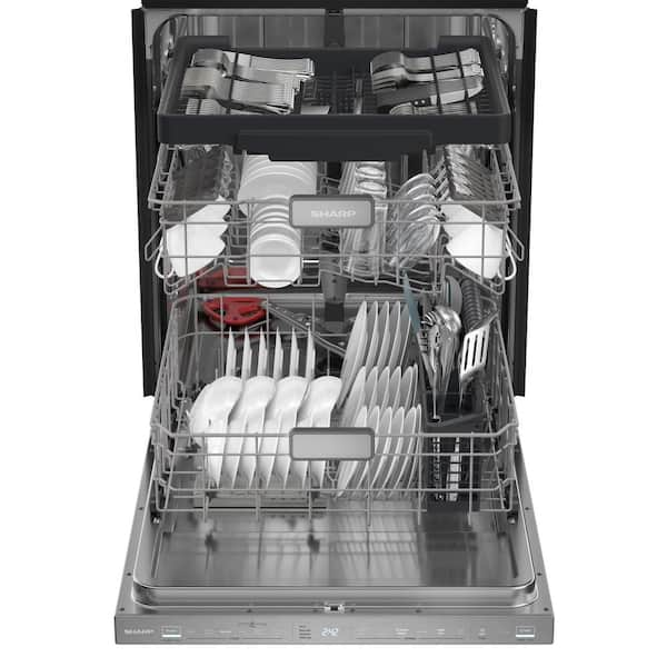 24 in. Top Control Built-In Tall Tub Dishwasher in Stainless Steel with 6 Cycles 42dBA