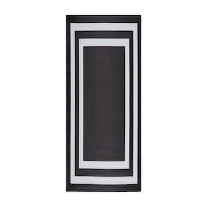 Paris Black White 2 ft. 3 in. x 6 ft. Reversible Recycled Plastic Indoor/Outdoor Area Rug