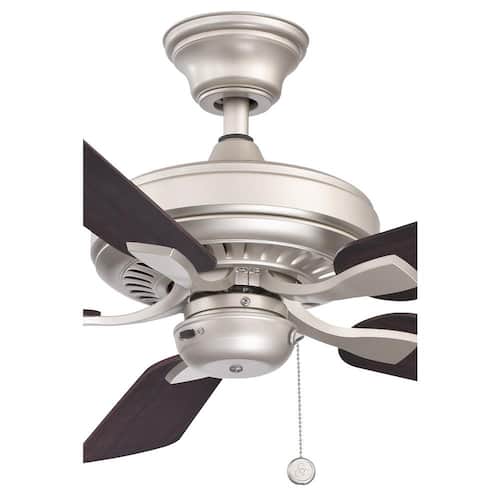 Edgewood 44 44 in. Indoor/Outdoor Brushed Nickel with Dark Walnut Blades Ceiling Fan Lighting