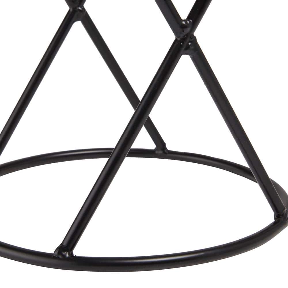 Black Metal 11" Tall Indoor/Outdoor Gazing Globe Stand