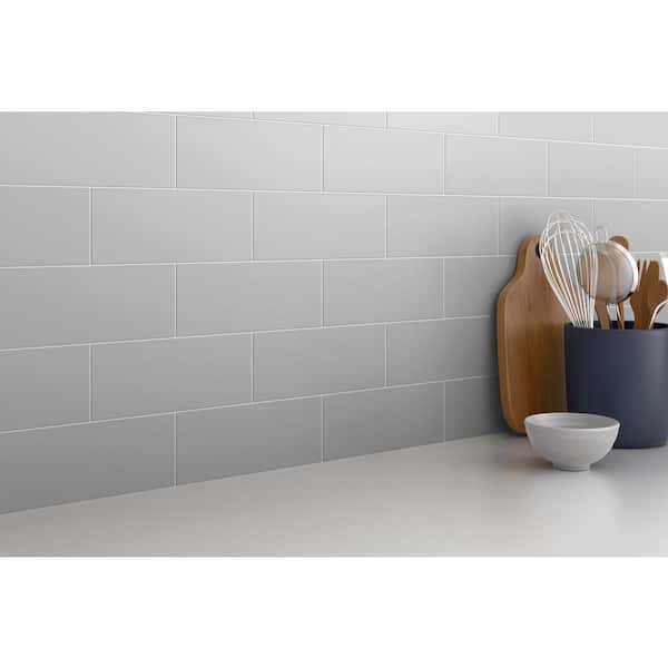 Emser Vogue 11-Pack Gray Ceramic Border Tile (10-in x 14-in)