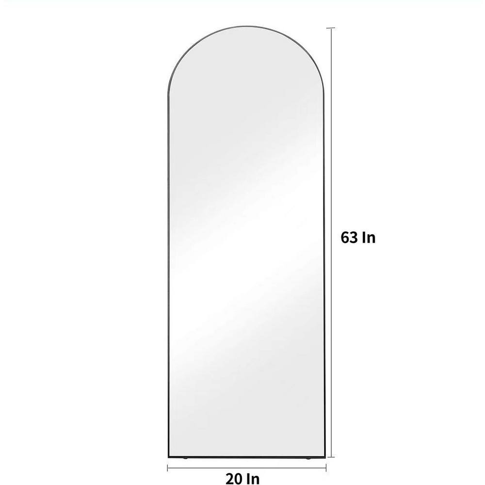 20 in. W x 63 in. H Large Arched Framed Full-Length Floor Mirror Wall Bathr