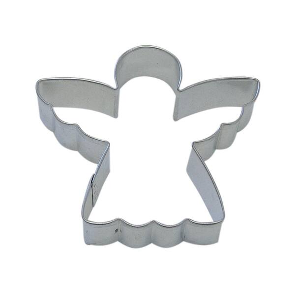 CybrTrayd 12-Piece 5 in. Angel Tinplated Steel Cookie Cutter & Cookie Recipe