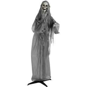 71 in. Ruthless the Mocking Reaper, Indoor or Outdoor Animated Halloween Decoration, Poseable, Battery-Operated