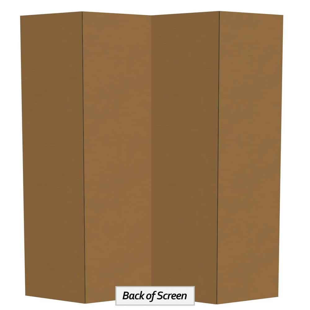 6 ft. Tall White Cardboard Folding Room Divider - 4 Panel