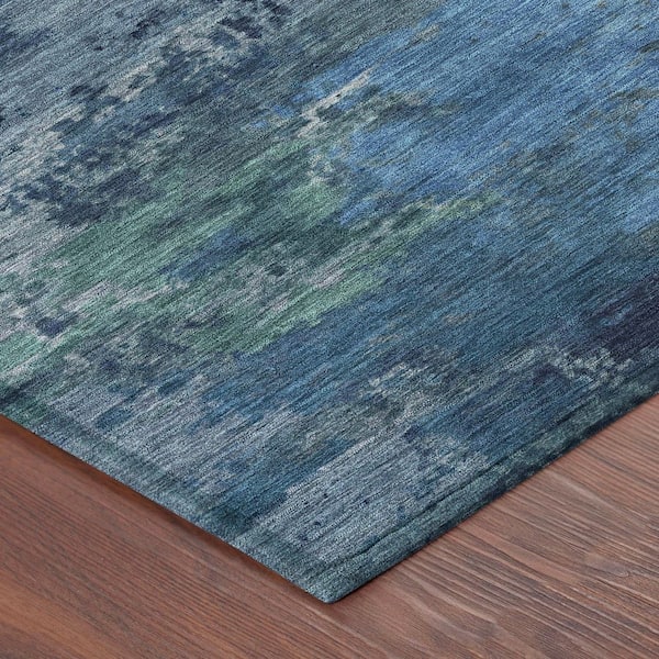 Chantille Machine Washable Indoor/Outdoor Abstract ACN2813 Blue 3 ft. x 4 ft. Area Rug