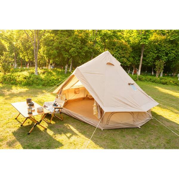 13 ft. x 8 ft. Beige Large Spacious 4 Season Oxford Hot Bell Tent
