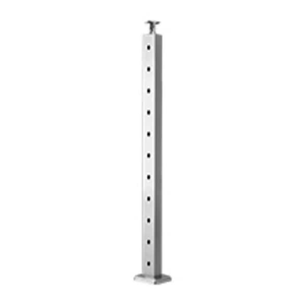 VEVOR Stainless Steel Stair Rails 36 in. x 0.98 in. x 1.97 in. Indoor Rail w/ Mounting Bracket Cable Railing Post for Balcony