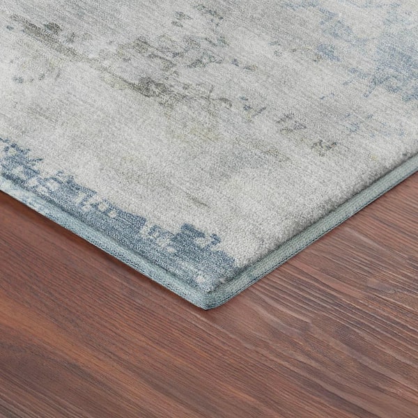 Mayfield Premium Machine Washable Abstract AMF2372 Sky 5 ft. x 7 ft. 6 in. Area Rug