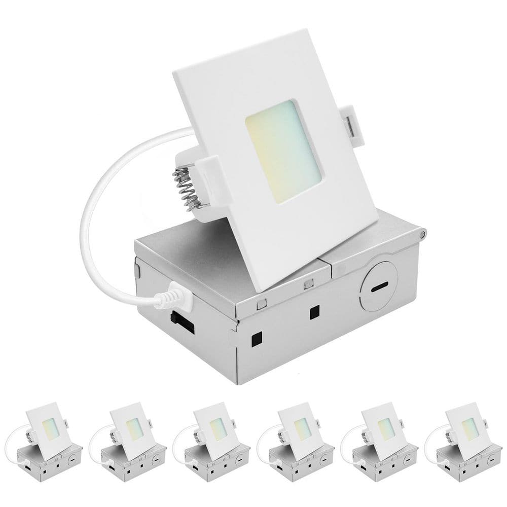 3 In. Integrated LED Square Recessed Light, Mini Panel Light, 5CCT, 660LM, 8W, 100°, Dimmable, ETL Listed 6 Pack price history on PriceWatchPro