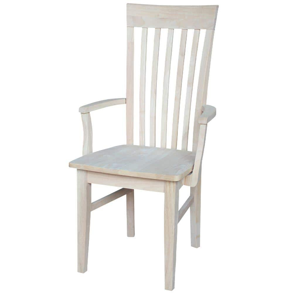 International Concepts Unfinished Wood Mission Dining Chair C 465a The Home Depot