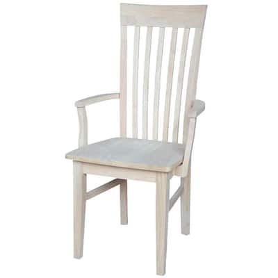 Unfinished Wood Dining Chairs Kitchen Dining Room Furniture The Home Depot