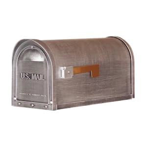 Classic Swedish Silver Post Mount Mailbox