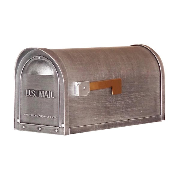 Unbranded Classic Swedish Silver Post Mount Mailbox