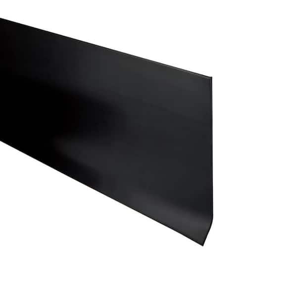 Wellco 0.43 in. D x 4 in. W x 20 ft. L PVC Soft Baseboard Moulding Trim, Wall Base, Black (Sold by Piece)