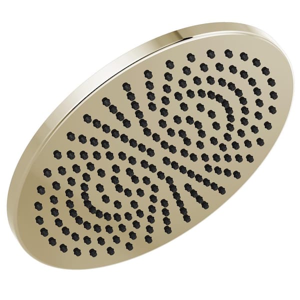 Delta 1-Spray Patterns 2.5 GPM 11.75 in. Wall Mount Fixed Shower Head in Lumicoat Polished Nickel