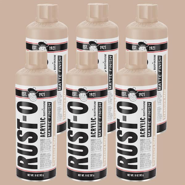 Unbranded 11 oz. Rust-O Matte Treasure Map Spray Paint (Case of 6)