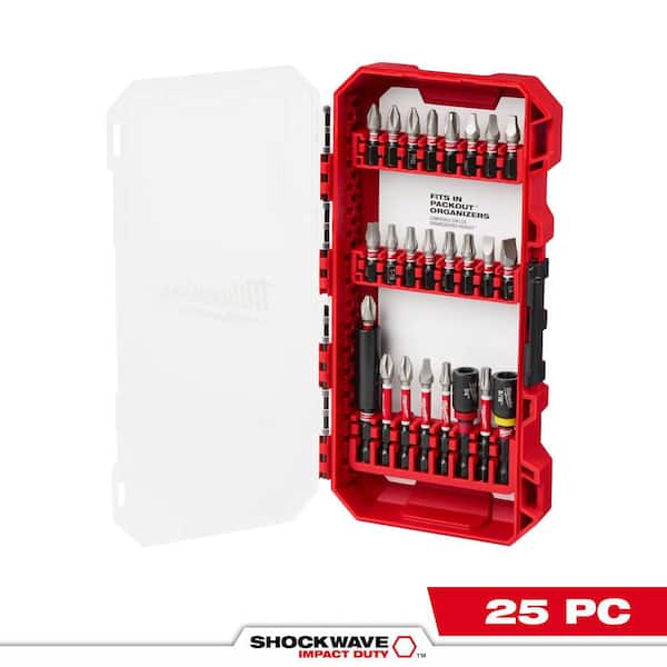 SHOCKWAVE Impact Duty Alloy Steel Screw Driver Bit Set (25-Piece)