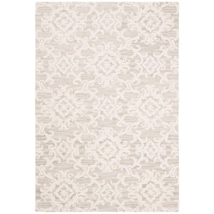 Blossom Gray/Ivory 3 ft. x 5 ft. Floral Antique Area Rug