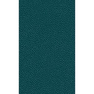 Teal Dotted Plain Simple Textured Wallpaper with Non-Woven Material Non-Pasted Covered 57 sq. ft. Double Roll