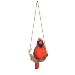 Hanging Cardinal on Branch Garden Statue