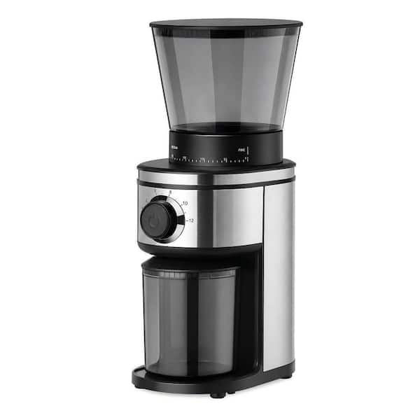 15 oz. Burr Coffee Grinder, Electric Conical Coffee Bean Grinder with 30 Adjustable Grind Settings for 2-12 Cups, Sliver