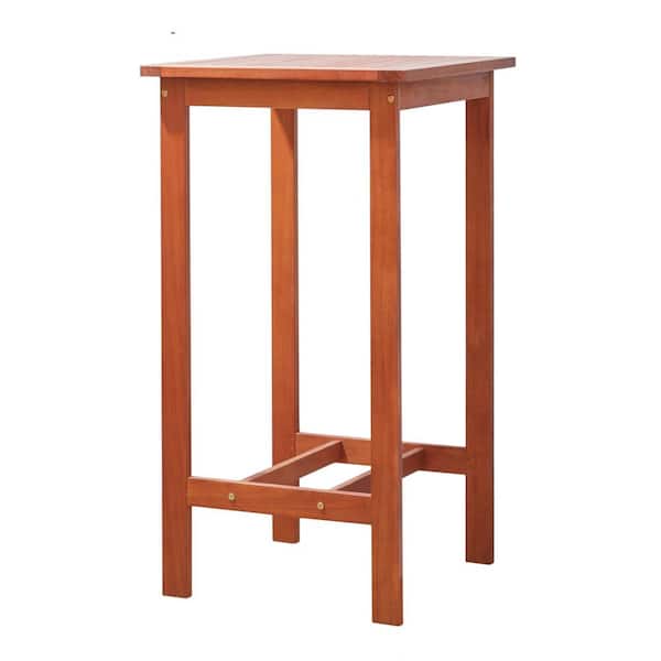HOTEBIKE Reddish Brown Square Farmhouse Wood Outdoor Coffee Table