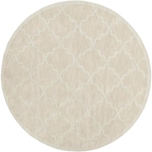 Central Park Abbey Ivory 8 ft. x 8 ft. Round Indoor Area Rug