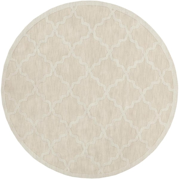 Central Park Abbey Ivory 6 ft. x 6 ft. Round Indoor Area Rug