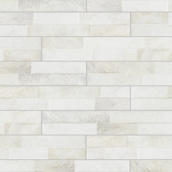 Ordino White 3-1/4 in. x 8-3/4 in. Porcelain Wall Take Home Tile Sample