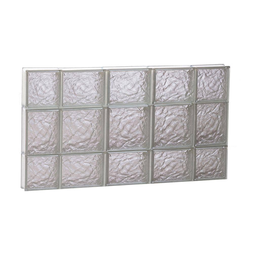 34.75 in. x 19.25 in. x 3.125 in. Frameless Ice Pattern Non-Vented Glass Block Window price history on PriceWatchPro