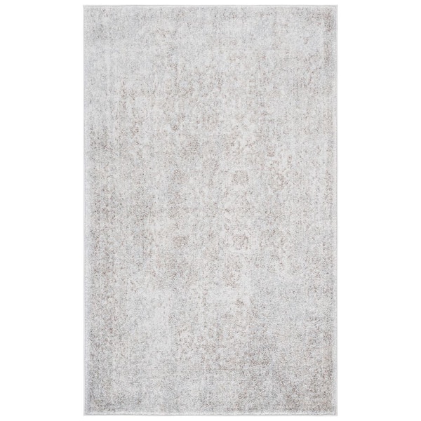 Evoke Ivory/Taupe 2 ft. x 3 ft. Distressed Border Medallion Area Rug