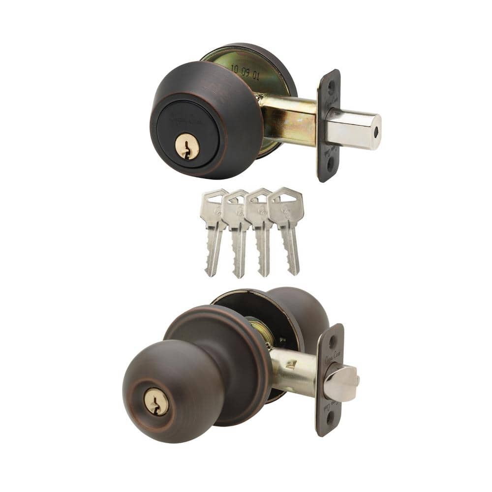 Soft Contemporary Tuscan Bronze Entry Door Knob with Deadbolt price history on PriceWatchPro